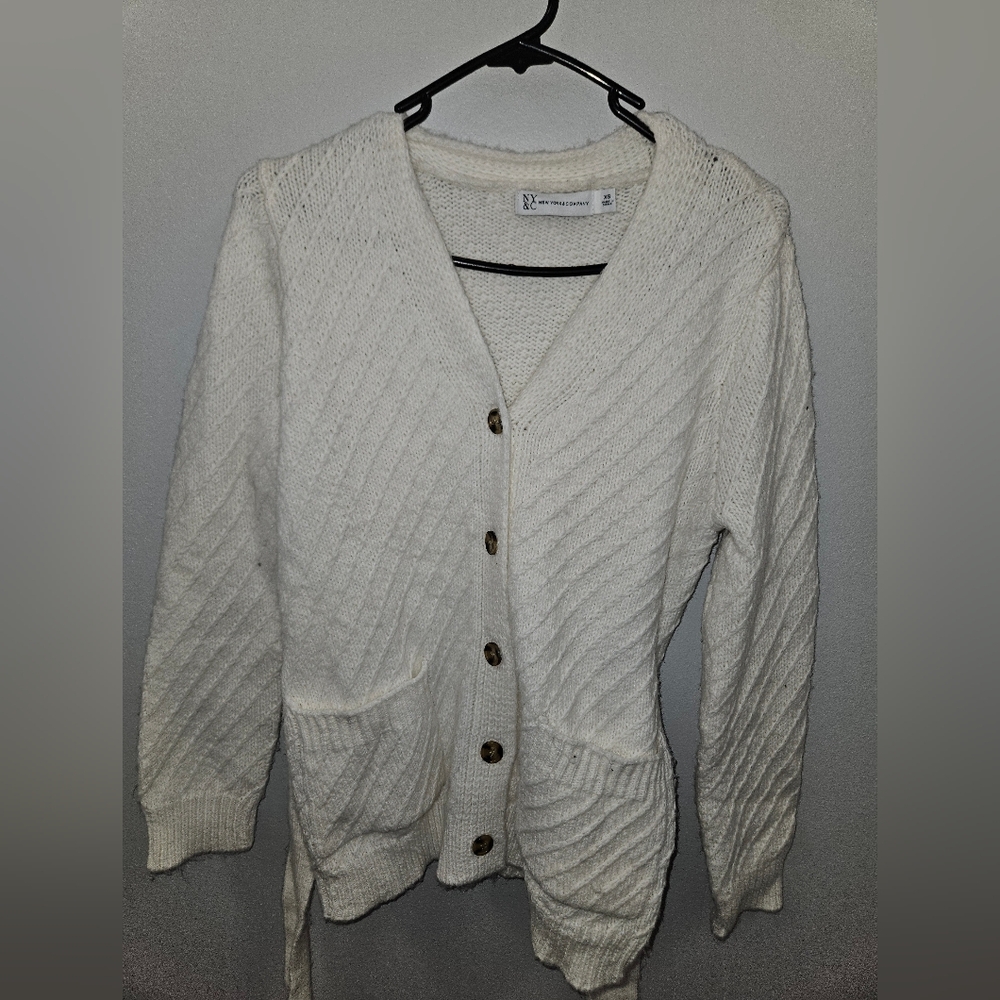 New York & Company White Sweater